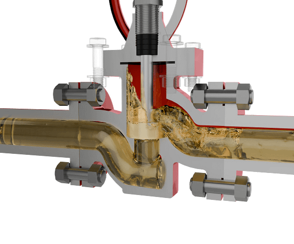 不锈钢明杆截止阀三维动画 内部流体开启特写图 不锈钢明杆截止阀三维动画 内部流体开启特写图