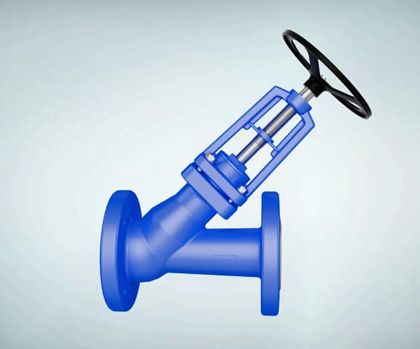 Y 型截止阀三维动画 带内部结构整体外观图 Y 型截止阀三维动画 带内部结构整体外观图