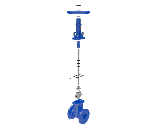 gate-valve-3d-animation-exploded-view 手动闸阀|组装演示短视频素材