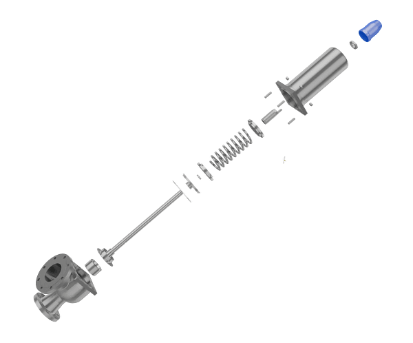 弹簧式安全阀三维动画 内部核心部件拆解图 弹簧式安全阀三维动画 内部核心部件拆解图