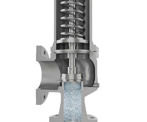 弹簧式安全阀三维动画 内部密封闭合特写图 弹簧式安全阀三维动画 内部密封闭合特写图