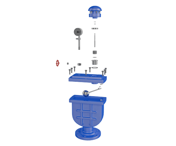 air-release-valve-internal-structure-3d-animation-exploded-view 排气阀|组装演示三维动画短视频