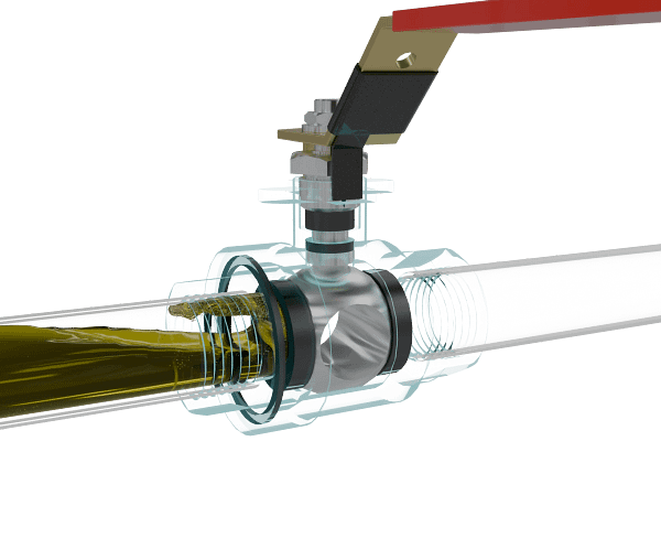 brass-ball-valve-3d-animation-fluid-close 黄铜球阀|流体模拟短视频素材