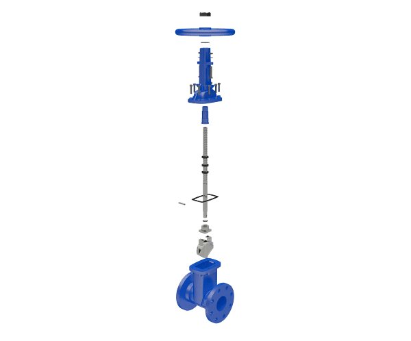gate-valve-3d-animation-exploded-view 手动闸阀|组装演示短视频素材