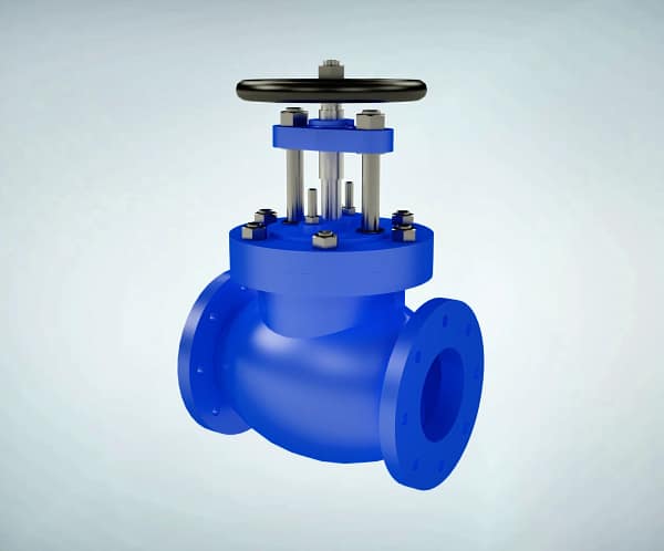 globe-valve-3d-animation-overall-appearance 截止阀|整体展示短视频素材