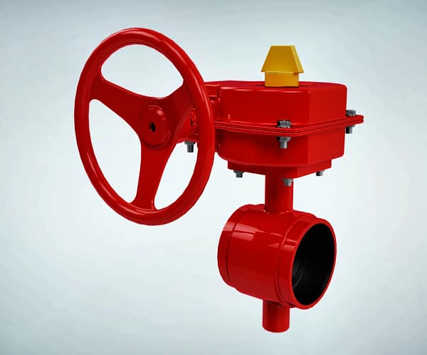 worm-gear-grooved-fire-butterfly-valve-main 蜗轮消防蝶阀|整体展示短视频素材